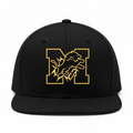Black Meadowdale Lions Hat - Lion Busting Out the M