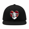 Trotwood Rams Snapback Hat — Bleed Red & Black